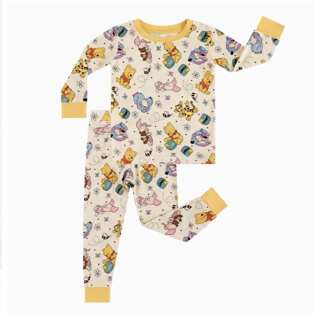 Bamboo Kids Two-Piece Pajama Set - Little Bear, Bee, Pig Graphics